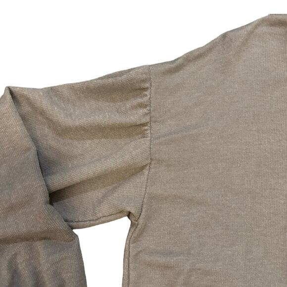 Arizona Jean Co Drop Shoulder Cropped Sweater Sweatshirt Size Large Olive Green - Picture 2 of 6